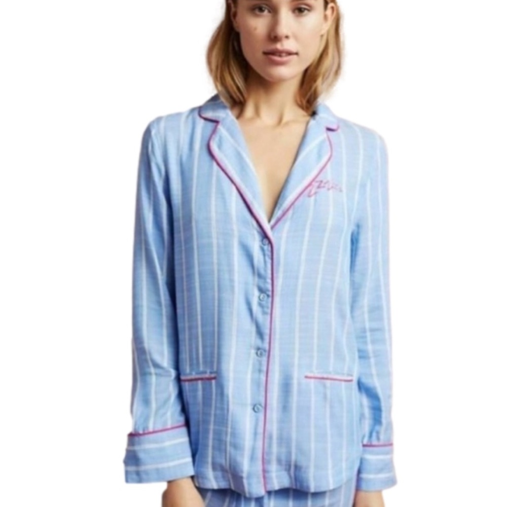 Floreat Anthropologie Sweetly Striped Sleep Pajamas Set